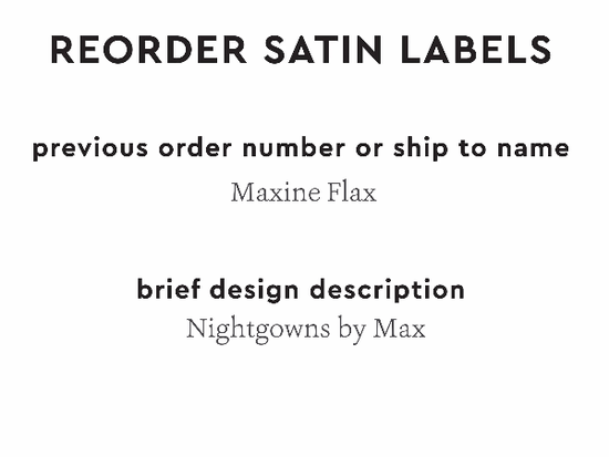 PPLR_HIDDEN_PRODUCT Reorder Previous Label Design - SATIN