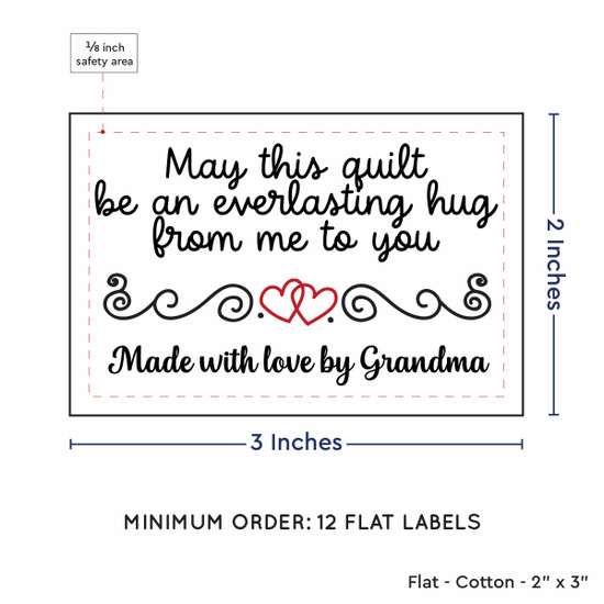 PPLR_HIDDEN_PRODUCT Double Heart Quote (2"x3" Cotton - 12 labels/set)