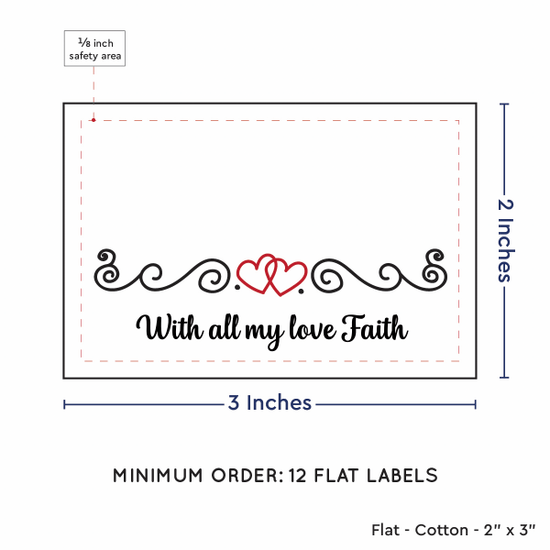 PPLR_HIDDEN_PRODUCT Double Heart Quote (2"x3" Cotton - 12 labels/set)