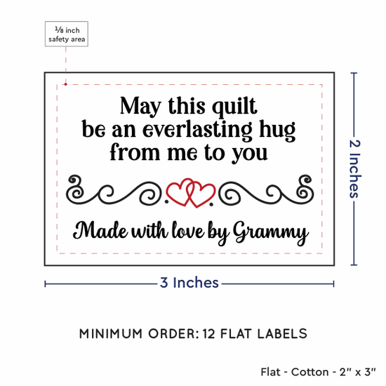 PPLR_HIDDEN_PRODUCT Double Heart Quote (2"x3" Cotton - 12 labels/set)