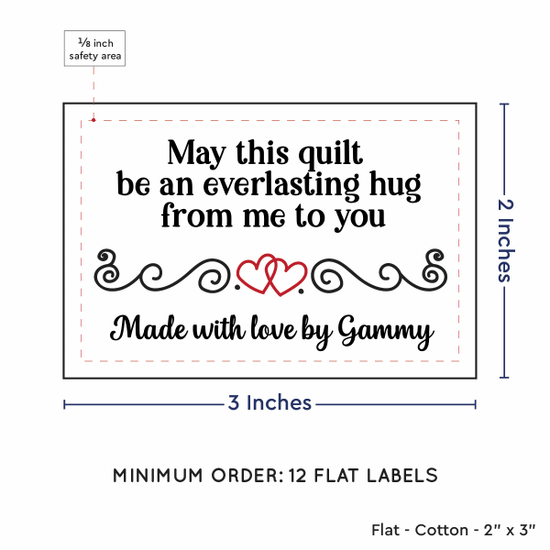 PPLR_HIDDEN_PRODUCT Double Heart Quote (2"x3" Cotton - 12 labels/set)