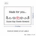 PPLR_HIDDEN_PRODUCT Double Heart Quote (2"x3" Cotton - 12 labels/set)