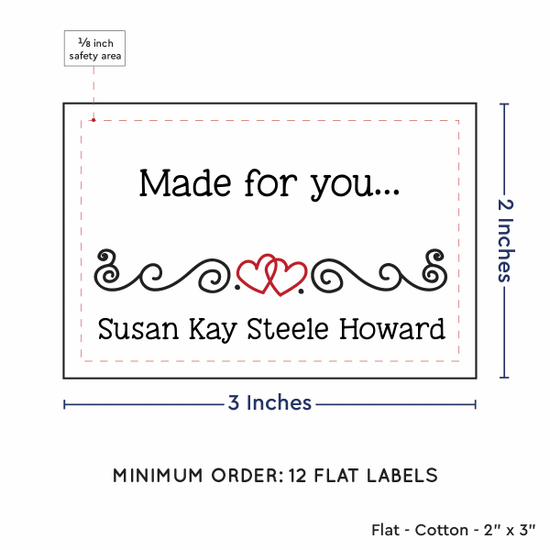 PPLR_HIDDEN_PRODUCT Double Heart Quote (2"x3" Cotton - 12 labels/set)