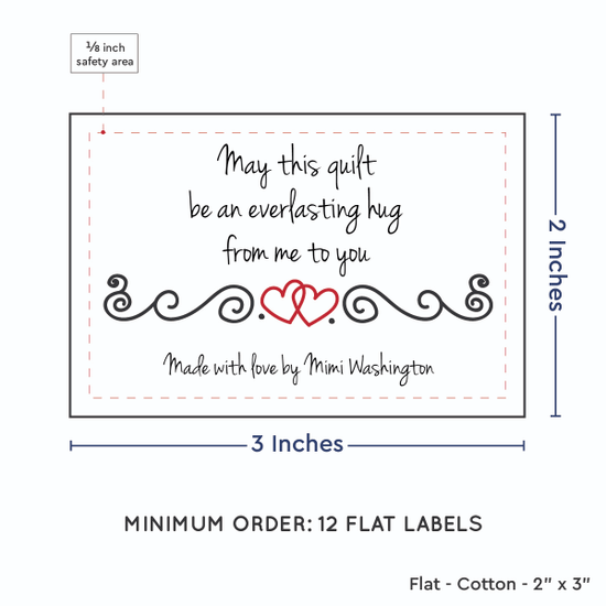 PPLR_HIDDEN_PRODUCT Double Heart Quote (2"x3" Cotton - 12 labels/set)