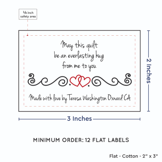 PPLR_HIDDEN_PRODUCT Double Heart Quote (2"x3" Cotton - 12 labels/set)