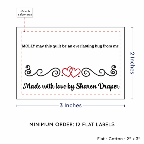PPLR_HIDDEN_PRODUCT Double Heart Quote (2"x3" Cotton - 12 labels/set)