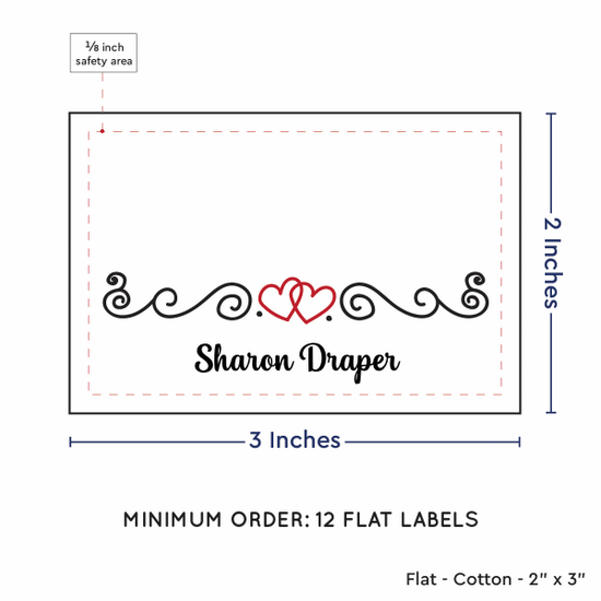 PPLR_HIDDEN_PRODUCT Double Heart Quote (2"x3" Cotton - 12 labels/set)
