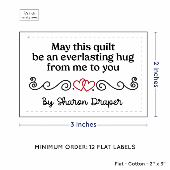 PPLR_HIDDEN_PRODUCT Double Heart Quote (2"x3" Cotton - 12 labels/set)