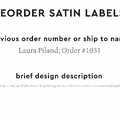 PPLR_HIDDEN_PRODUCT Reorder Previous Label Design - SATIN