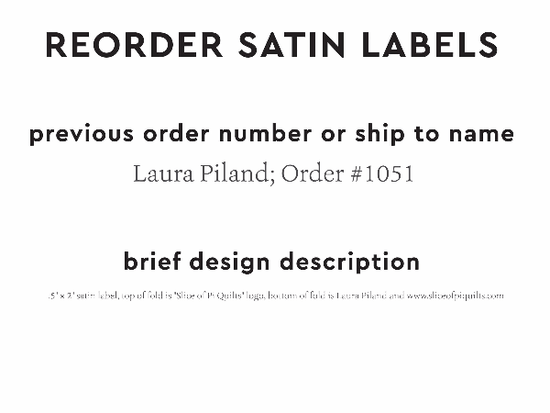 PPLR_HIDDEN_PRODUCT Reorder Previous Label Design - SATIN