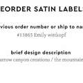 PPLR_HIDDEN_PRODUCT Reorder Previous Label Design - SATIN