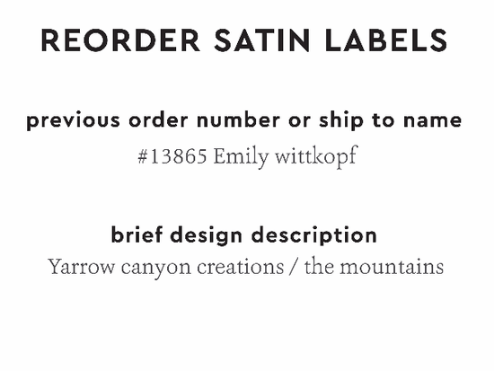PPLR_HIDDEN_PRODUCT Reorder Previous Label Design - SATIN