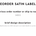 PPLR_HIDDEN_PRODUCT Reorder Previous Label Design - SATIN