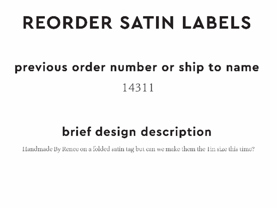 PPLR_HIDDEN_PRODUCT Reorder Previous Label Design - SATIN
