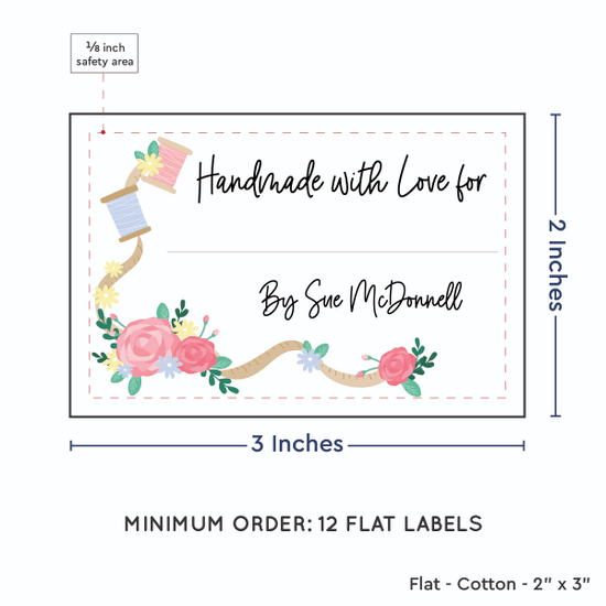 PPLR_HIDDEN_PRODUCT Thread and Flowers with Fill in Blanks (2"x3" Cotton - 12 labels/set)