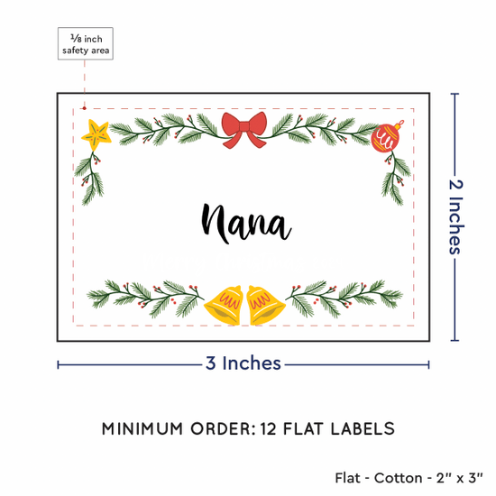 PPLR_HIDDEN_PRODUCT Holiday Bells (2"x3" Cotton - 12 labels/set)
