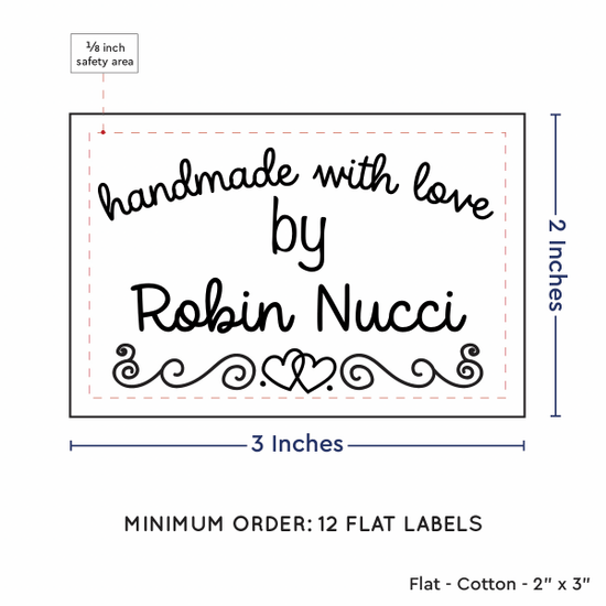PPLR_HIDDEN_PRODUCT Double Heart Border (2"x3" Cotton - 12 labels/set)