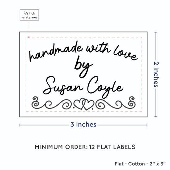 PPLR_HIDDEN_PRODUCT Double Heart Border (2"x3" Cotton - 12 labels/set)