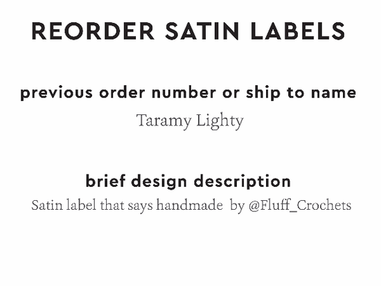 PPLR_HIDDEN_PRODUCT Reorder Previous Label Design - SATIN