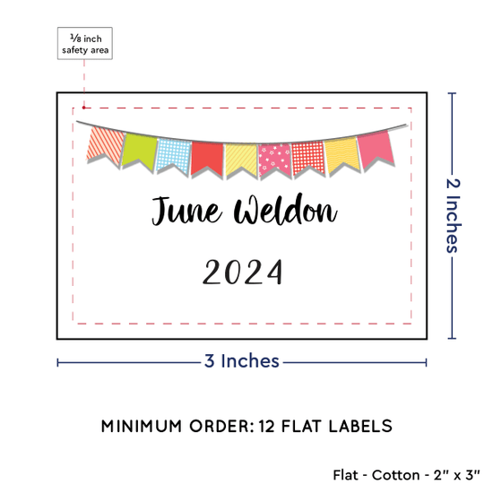 PPLR_HIDDEN_PRODUCT Colorful Banner (2"x3" Cotton - 12 labels/set)