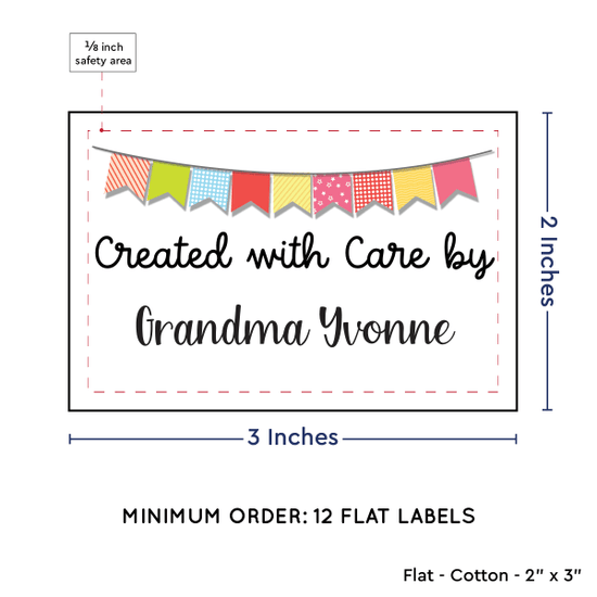 PPLR_HIDDEN_PRODUCT Colorful Banner (2"x3" Cotton - 12 labels/set)