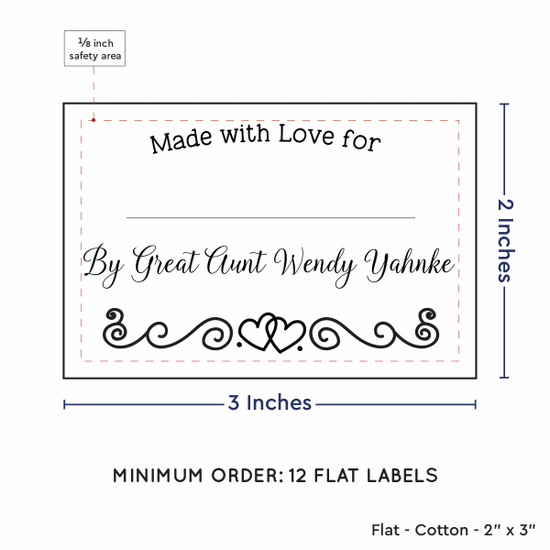 PPLR_HIDDEN_PRODUCT Double heart border with Fill in Blanks (2"x3" Cotton - 12 labels/set)