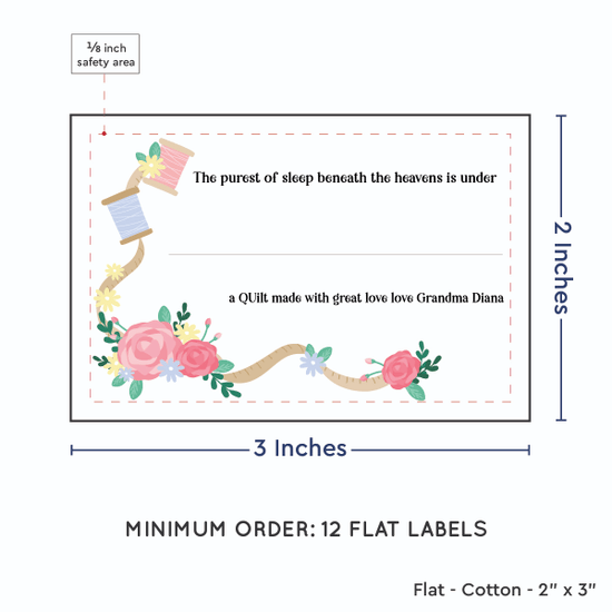 PPLR_HIDDEN_PRODUCT Thread and Flowers with Fill in Blanks (2"x3" Cotton - 12 labels/set)