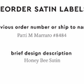 PPLR_HIDDEN_PRODUCT Reorder Previous Label Design - SATIN