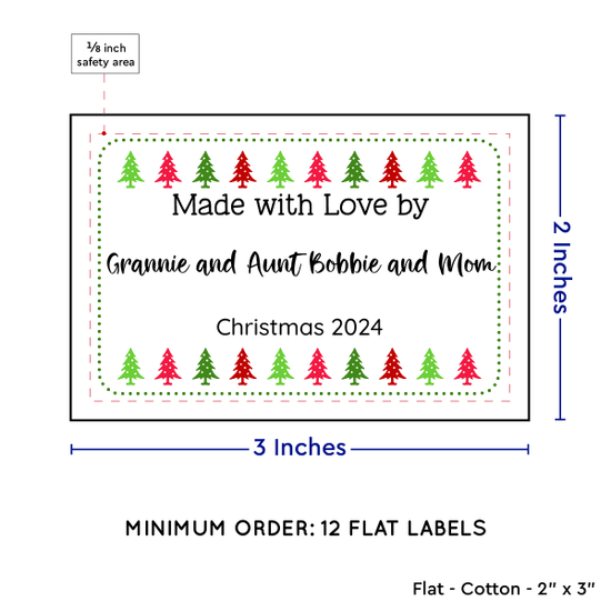 PPLR_HIDDEN_PRODUCT Christmas Trees (2"x3" Cotton - 12 labels/set)