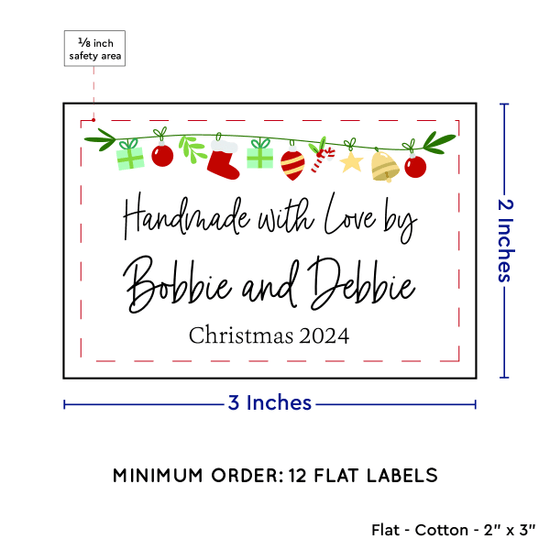 PPLR_HIDDEN_PRODUCT Christmas Garland (2"x3" Cotton - 12 labels/set)