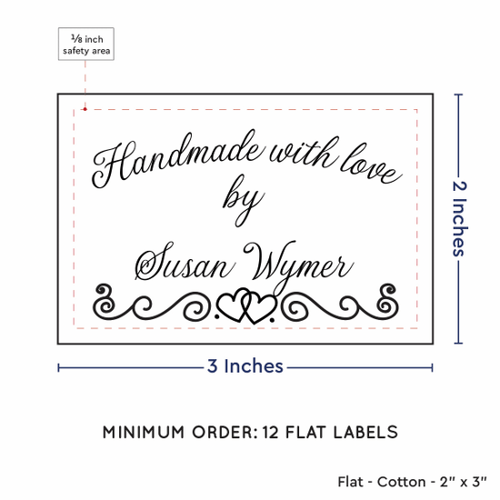 PPLR_HIDDEN_PRODUCT Double Heart Border (2"x3" Cotton - 12 labels/set)