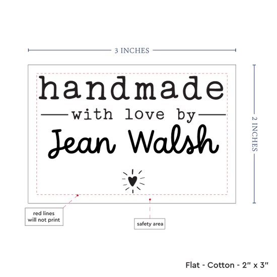 PPLR_HIDDEN_PRODUCT Modern Blanket Label with Heart (2"x3"-Cotton)