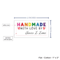 PPLR_HIDDEN_PRODUCT Rainbow Handmade with Love (2"x1"-Cotton)