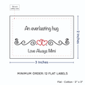 PPLR_HIDDEN_PRODUCT Double Heart Quote (2"x3" Cotton - 12 labels/set)