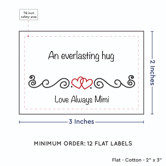 PPLR_HIDDEN_PRODUCT Double Heart Quote (2"x3" Cotton - 12 labels/set)