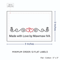 PPLR_HIDDEN_PRODUCT Double Heart Quote (2"x3" Cotton - 12 labels/set)