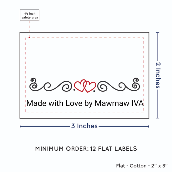 PPLR_HIDDEN_PRODUCT Double Heart Quote (2"x3" Cotton - 12 labels/set)