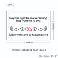 PPLR_HIDDEN_PRODUCT Double Heart Quote (2"x3" Cotton - 12 labels/set)