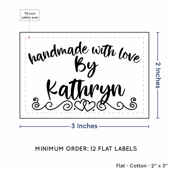 PPLR_HIDDEN_PRODUCT Double Heart Border (2"x3" Cotton - 12 labels/set)