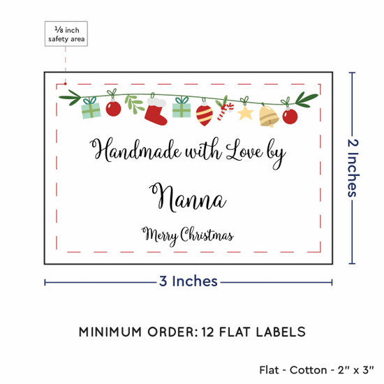 PPLR_HIDDEN_PRODUCT Christmas Garland (2"x3" Cotton - 12 labels/set)