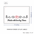 PPLR_HIDDEN_PRODUCT Double Heart Quote (2"x3" Cotton - 12 labels/set)