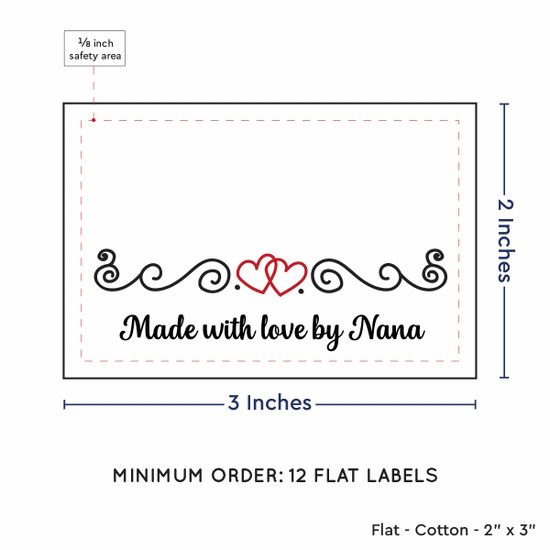 PPLR_HIDDEN_PRODUCT Double Heart Quote (2"x3" Cotton - 12 labels/set)