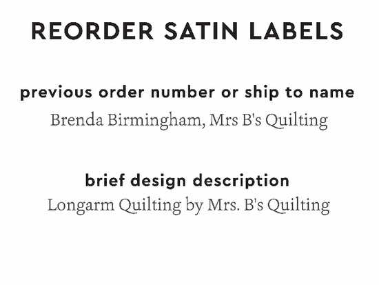 PPLR_HIDDEN_PRODUCT Reorder Previous Label Design - SATIN