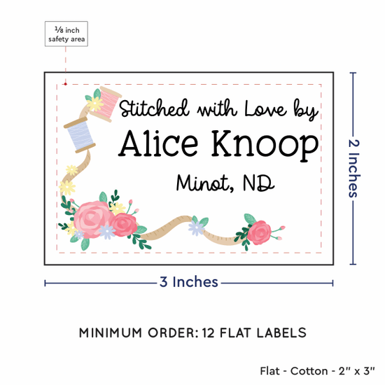 PPLR_HIDDEN_PRODUCT Thread and Flowers (2"x3" Cotton - 12 labels/set)