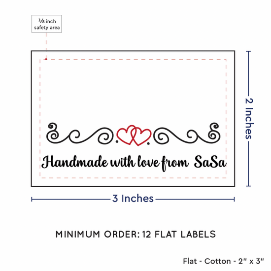 PPLR_HIDDEN_PRODUCT Double Heart Quote (2"x3" Cotton - 12 labels/set)