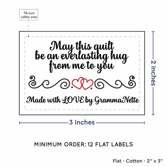 PPLR_HIDDEN_PRODUCT Double Heart Quote (2"x3" Cotton - 12 labels/set)