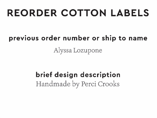 PPLR_HIDDEN_PRODUCT Reorder Previous Label Design - COTTON