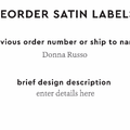 PPLR_HIDDEN_PRODUCT Reorder Previous Label Design - SATIN