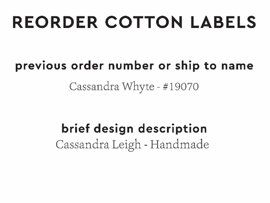 PPLR_HIDDEN_PRODUCT Reorder Previous Label Design - COTTON