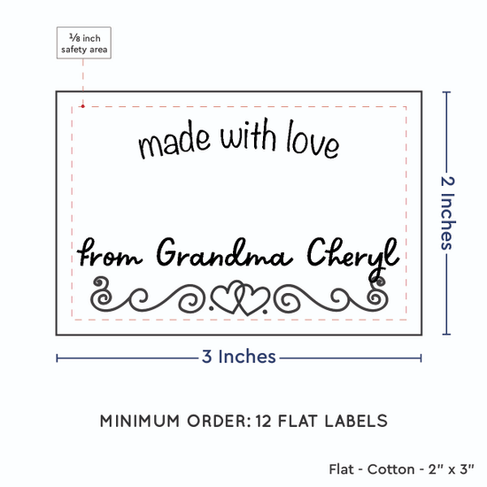 PPLR_HIDDEN_PRODUCT Double Heart Border (2"x3" Cotton - 12 labels/set)